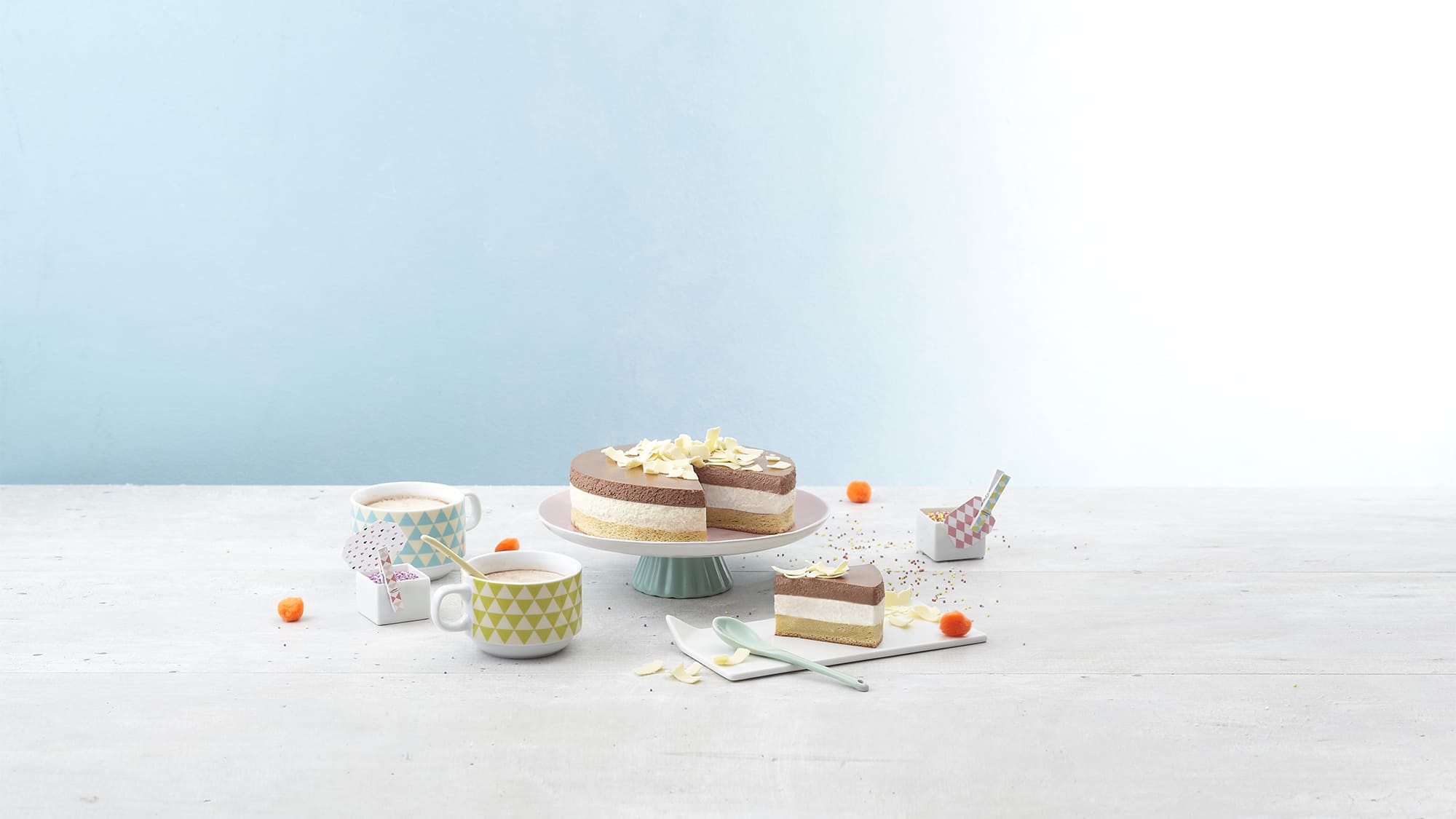 Bavarois au chocolat blanc et noir