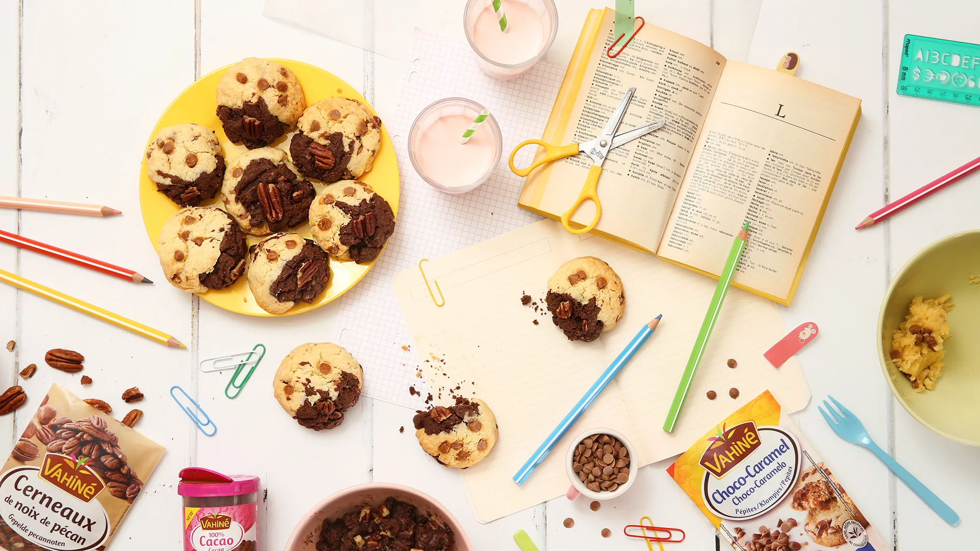 Brookies met stukjes choco-karamel