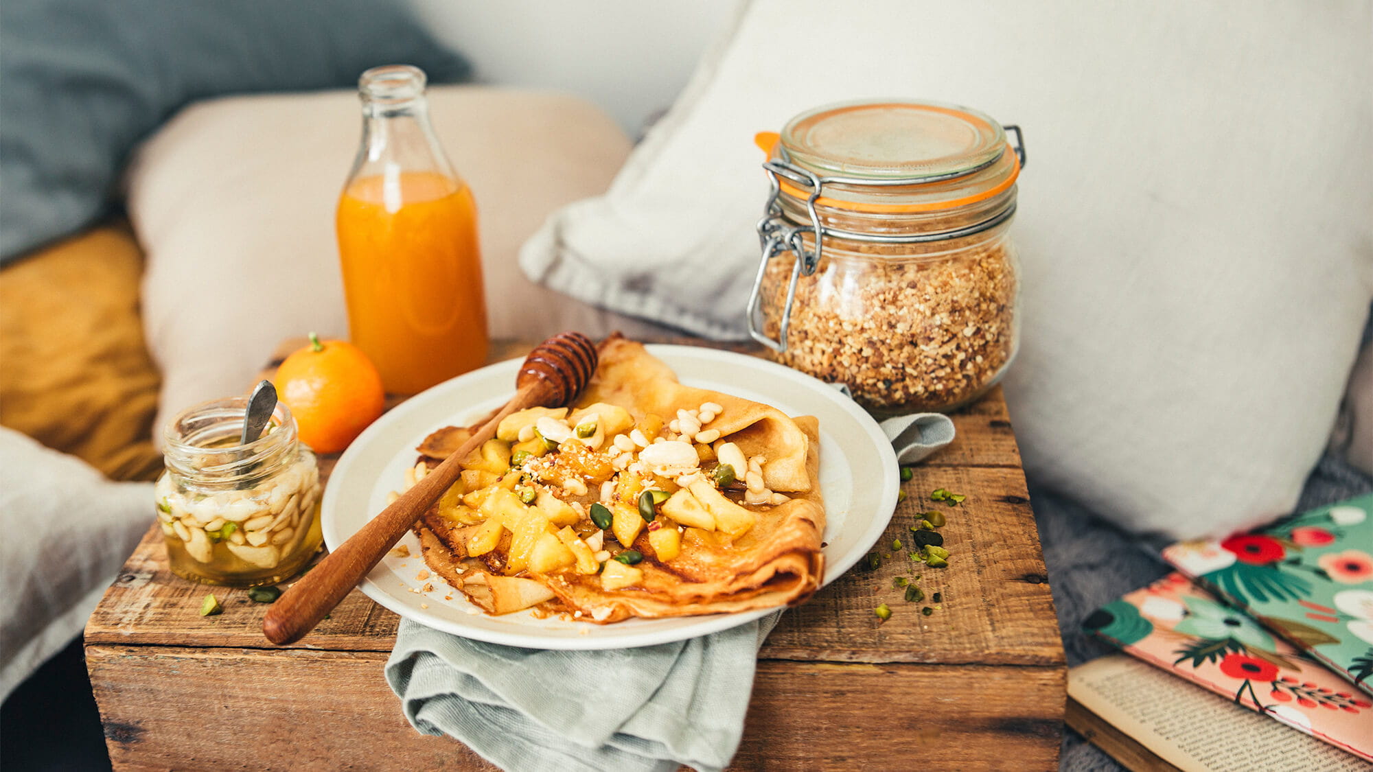 Glutenvrije pannenkoeken met BIO gedroogde vruchten