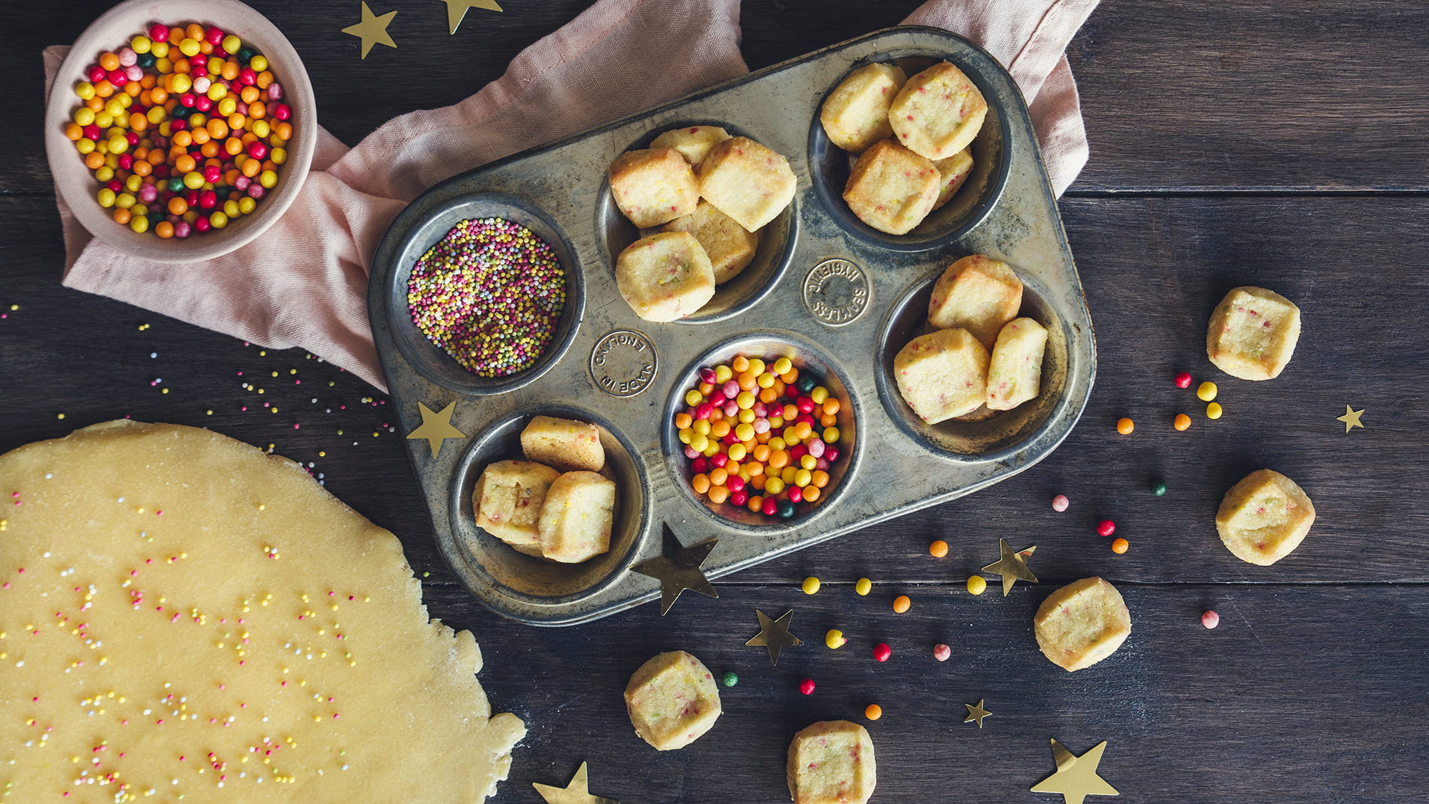 Funfetti shortbread bites