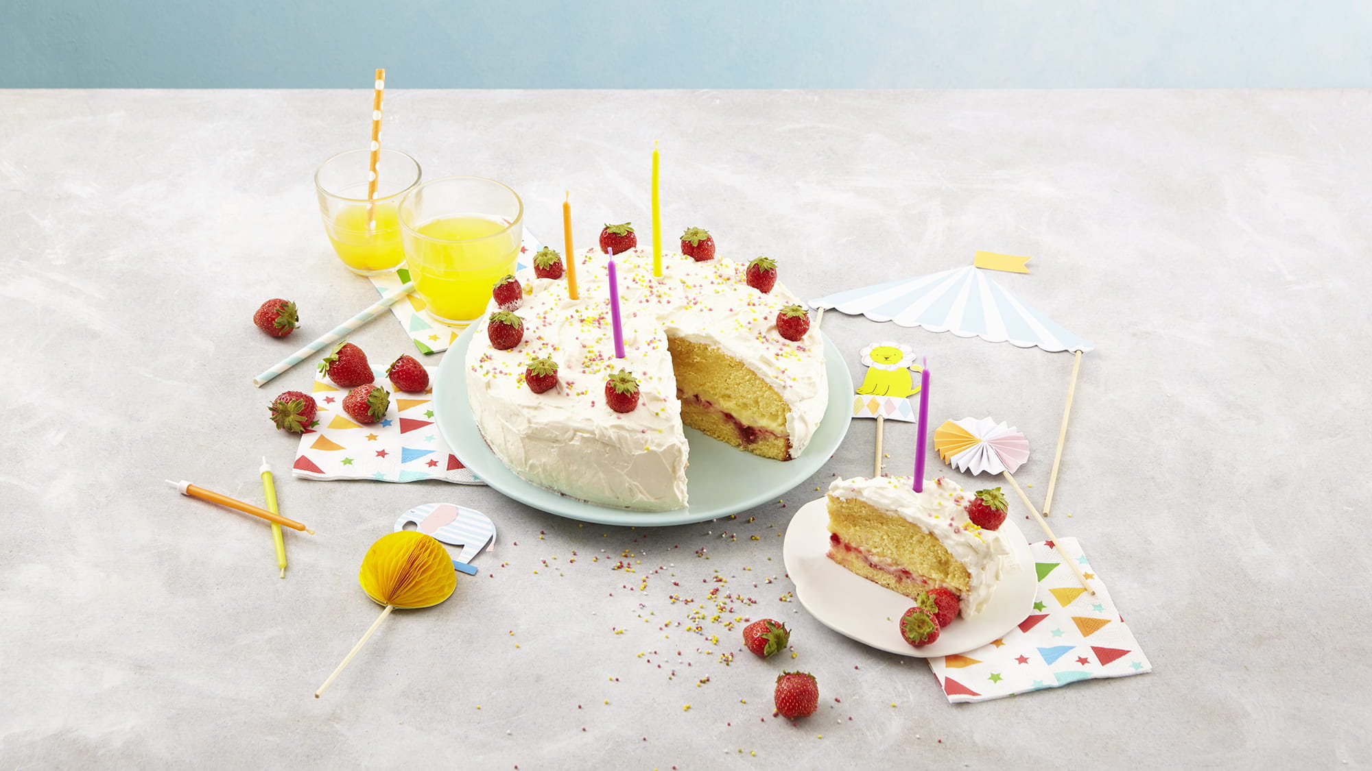 Gâteau d'anniversaire à la vanille