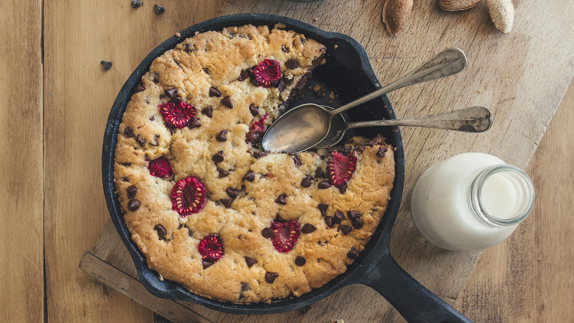 One pan cookie aux pépites de chocolat noir BIO