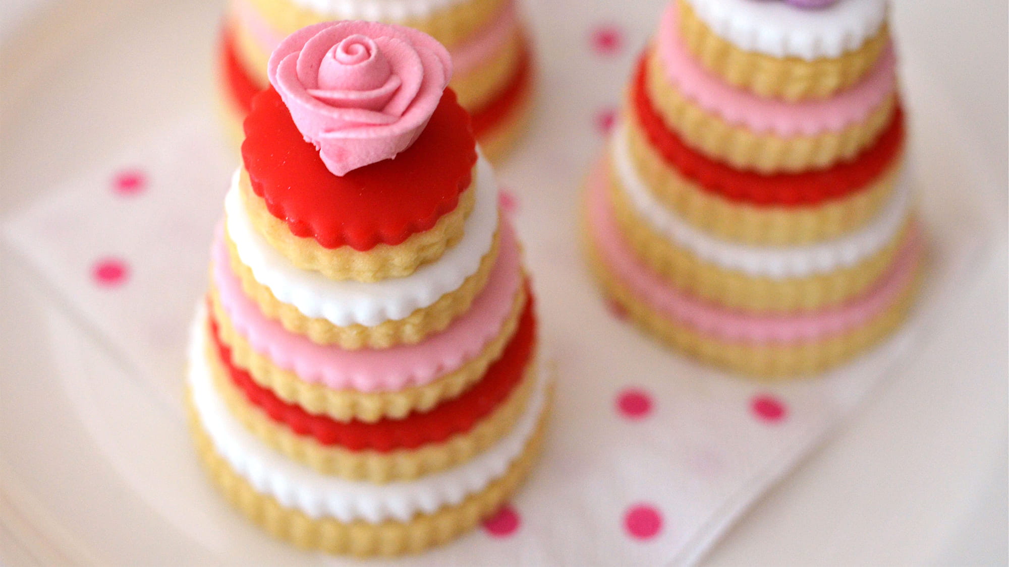 Piramide van zandkoekjes