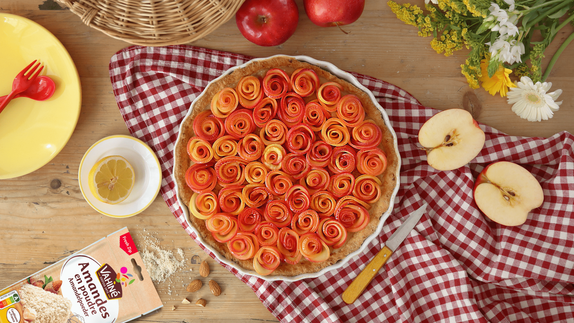 Appeltaart rozenboeket